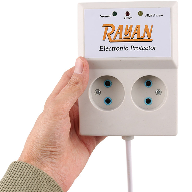 محافظ برق یخچال و فریزر 2 خانه رایان با کابل 3 متری 