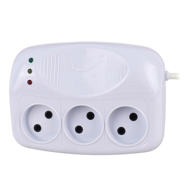 محافظ برق یخچال و فریزر 3 خانه تیراژه S4000 با کابل 3 متری 