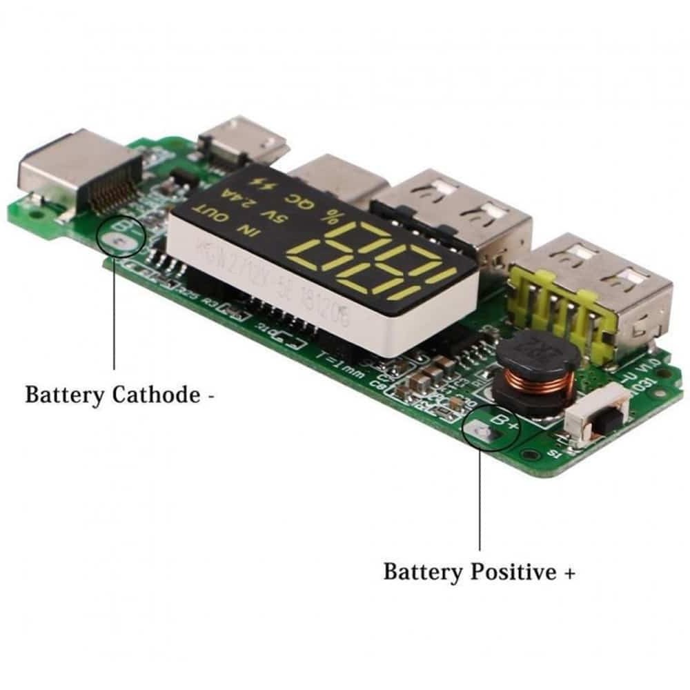 ماژول پاوربانک فست 5V 2.4A دارای نمایشگر H961